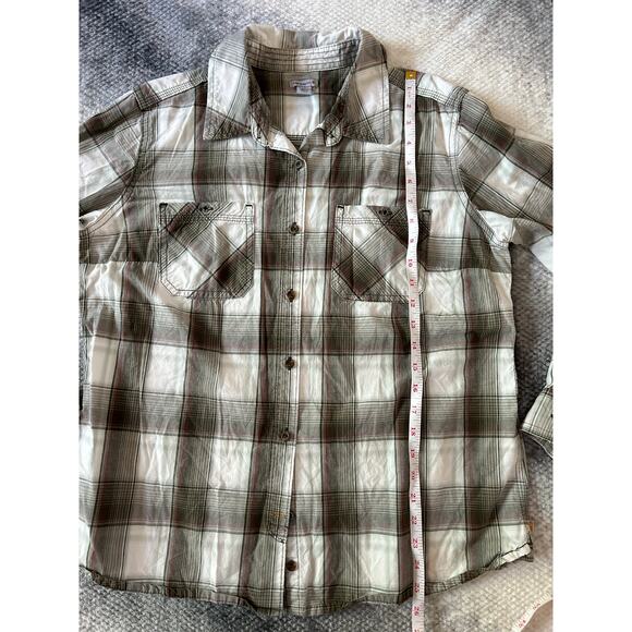 Carhartt Women's Button Down Huron Plaid Roll Long Sleeve Shirt Size Large - Picture 7 of 8